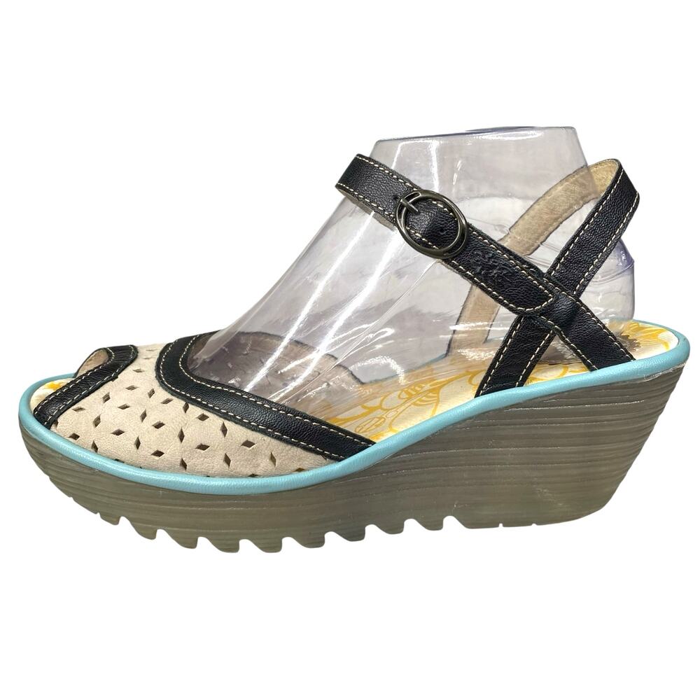 Fly London Women’s Yuma Tan Slingback Sandal Size 40 US 9/9.5 - Picture 3 of 11